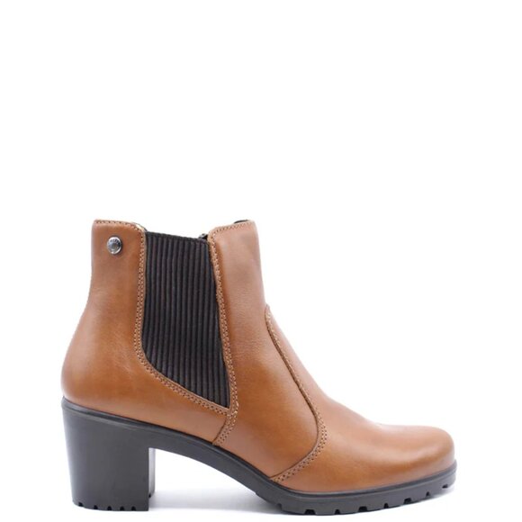 NEW ENVAL SOFT Made In Italy Leather Booties brown for women  563mn - Picture 5 of 6